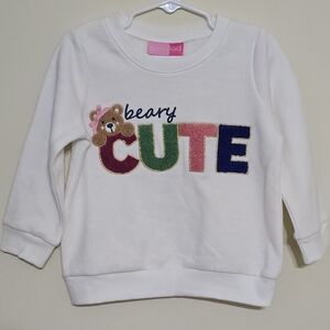 Good Lad White Beary Cute Kids Sweatshirt